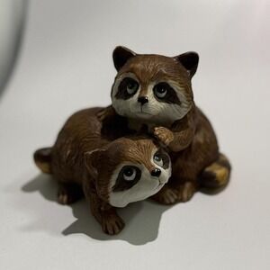 Vintage Racoons Statue Home Decor‎ Ceramic Animals